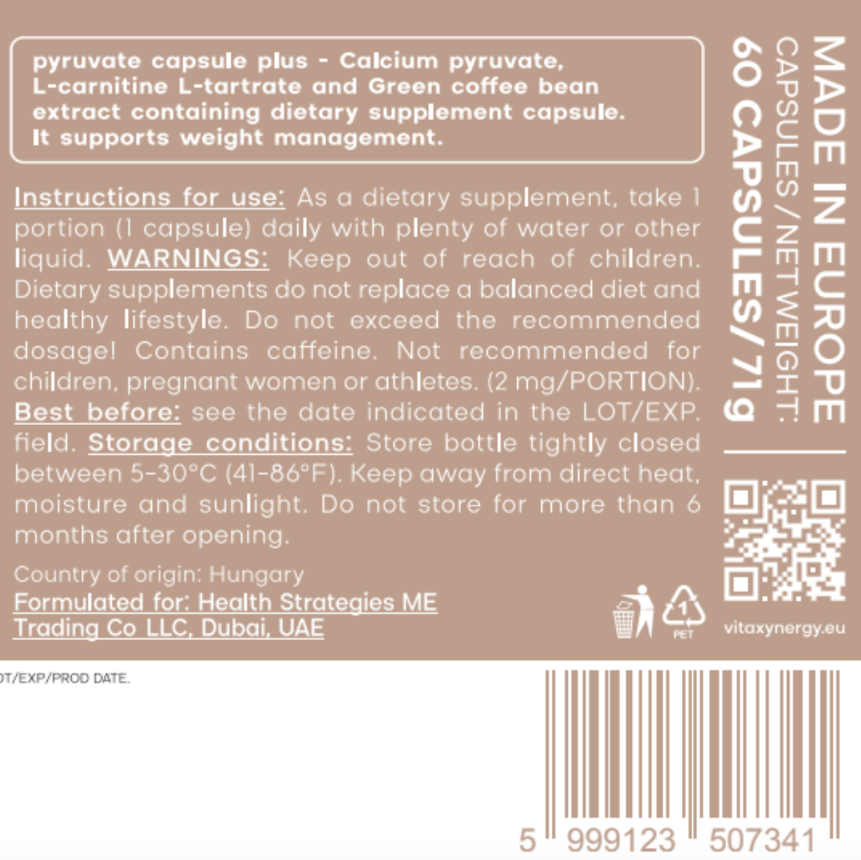Pyruvate Plus capsules