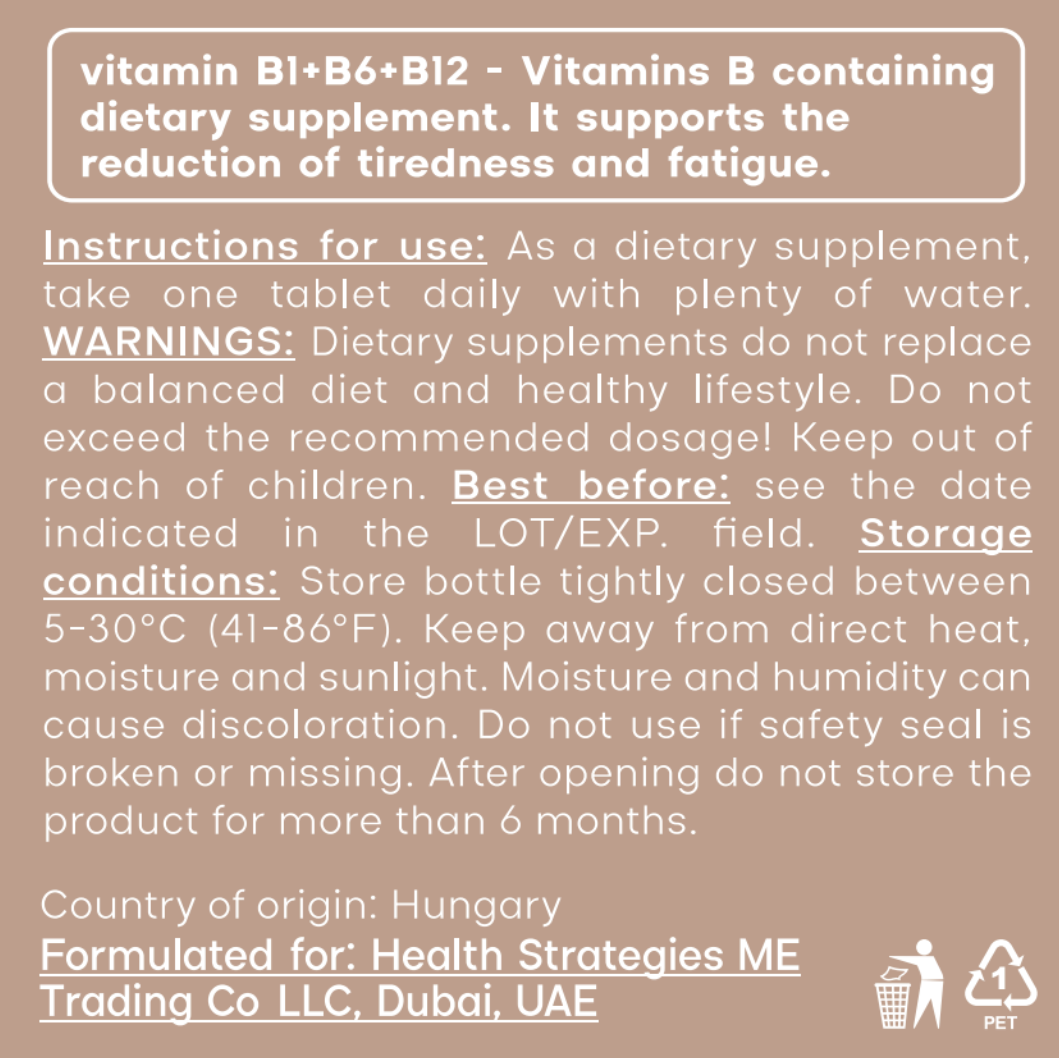 Vitamin B1+B6+B12 tablets