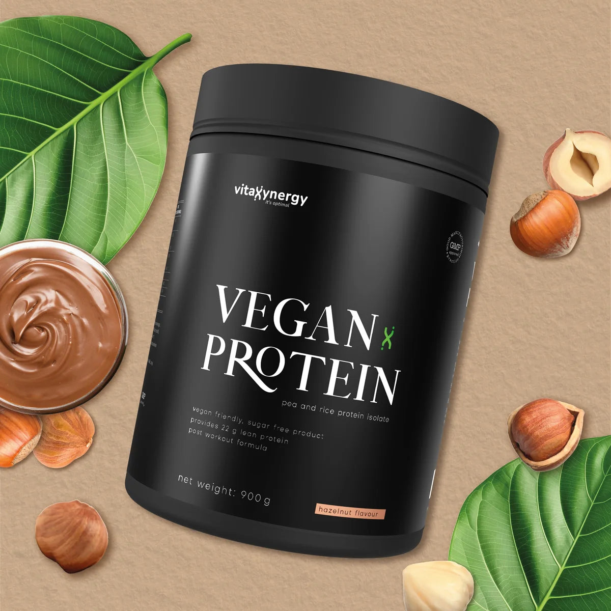 Vegan protein powder - Hazelnut flavor