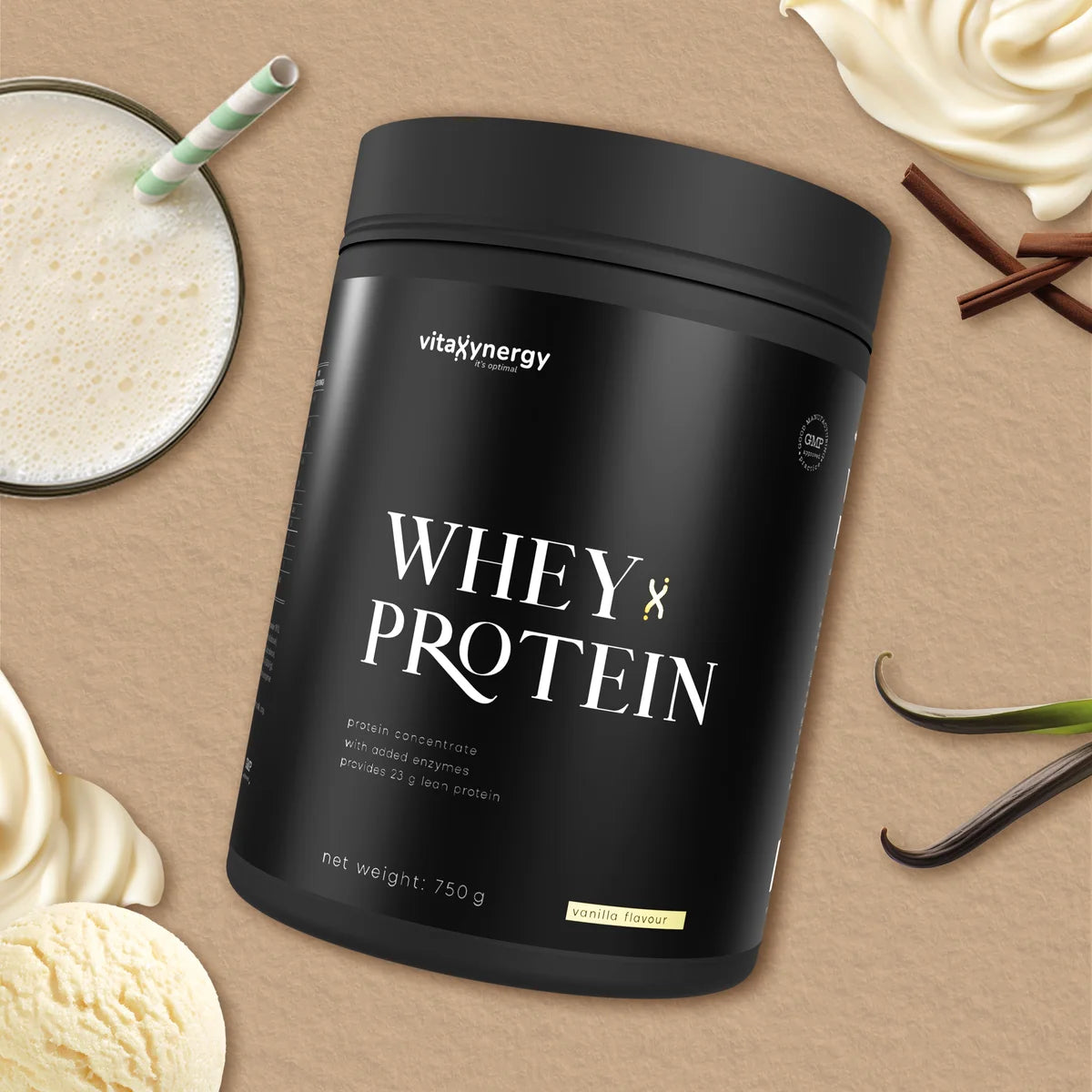 Whey protein powder - Vanilla flavor