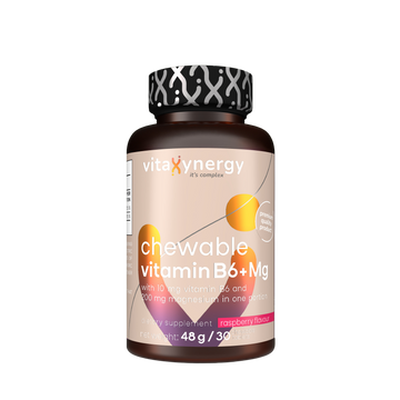 Chewable Mg + B6 vitamin tablets - Raspberry flavor