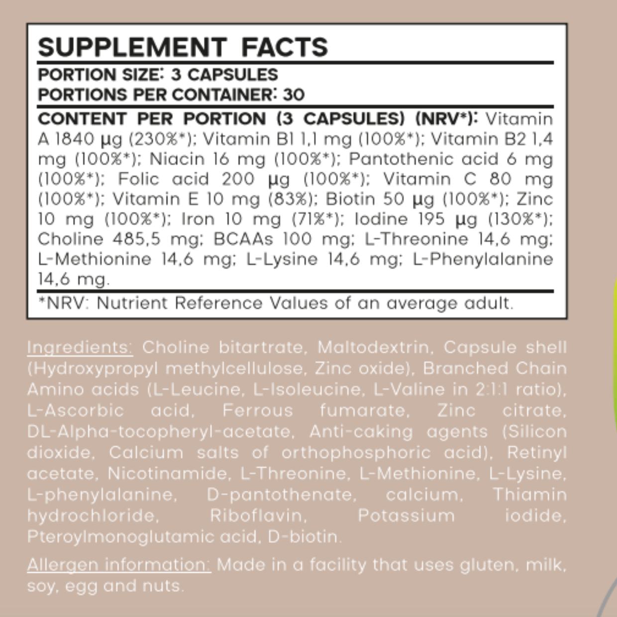 Vegan multivita capsules