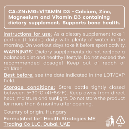Ca-Zn-Mg Vitamin D3 tablets