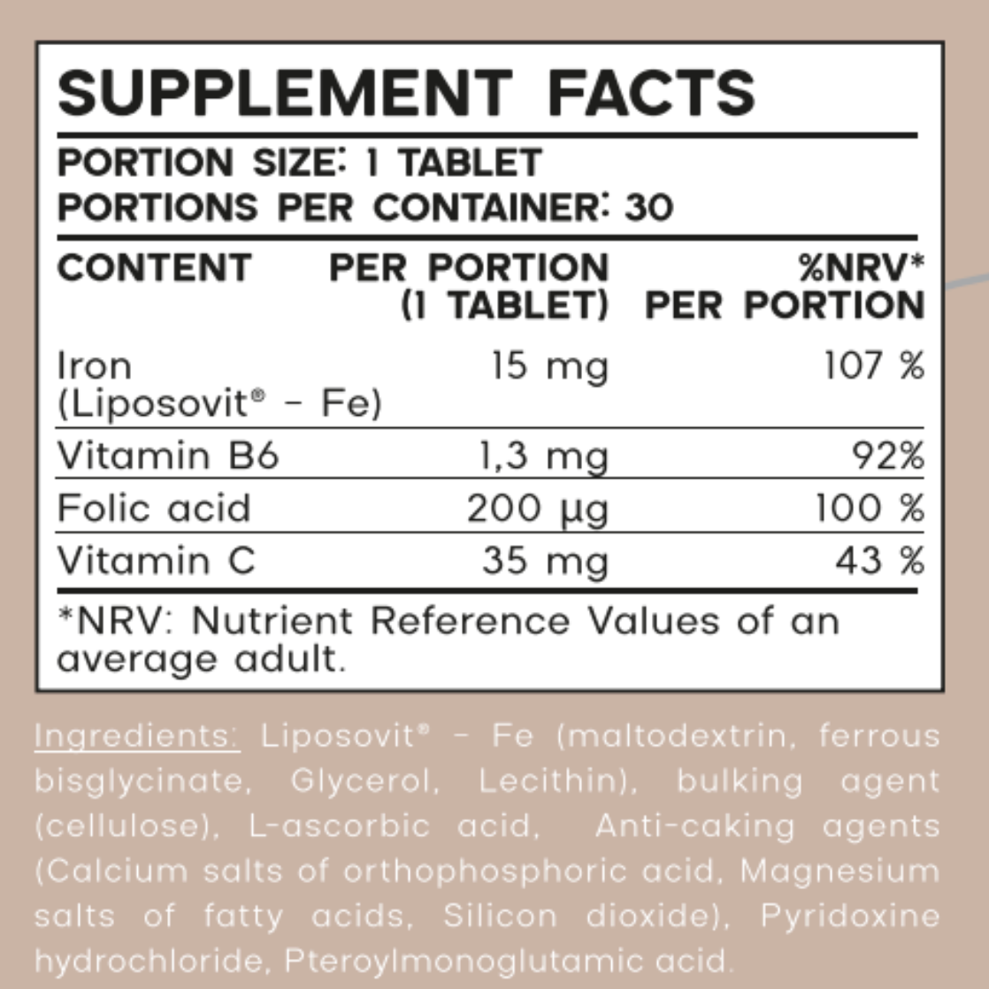 Liposomal Iron tablets