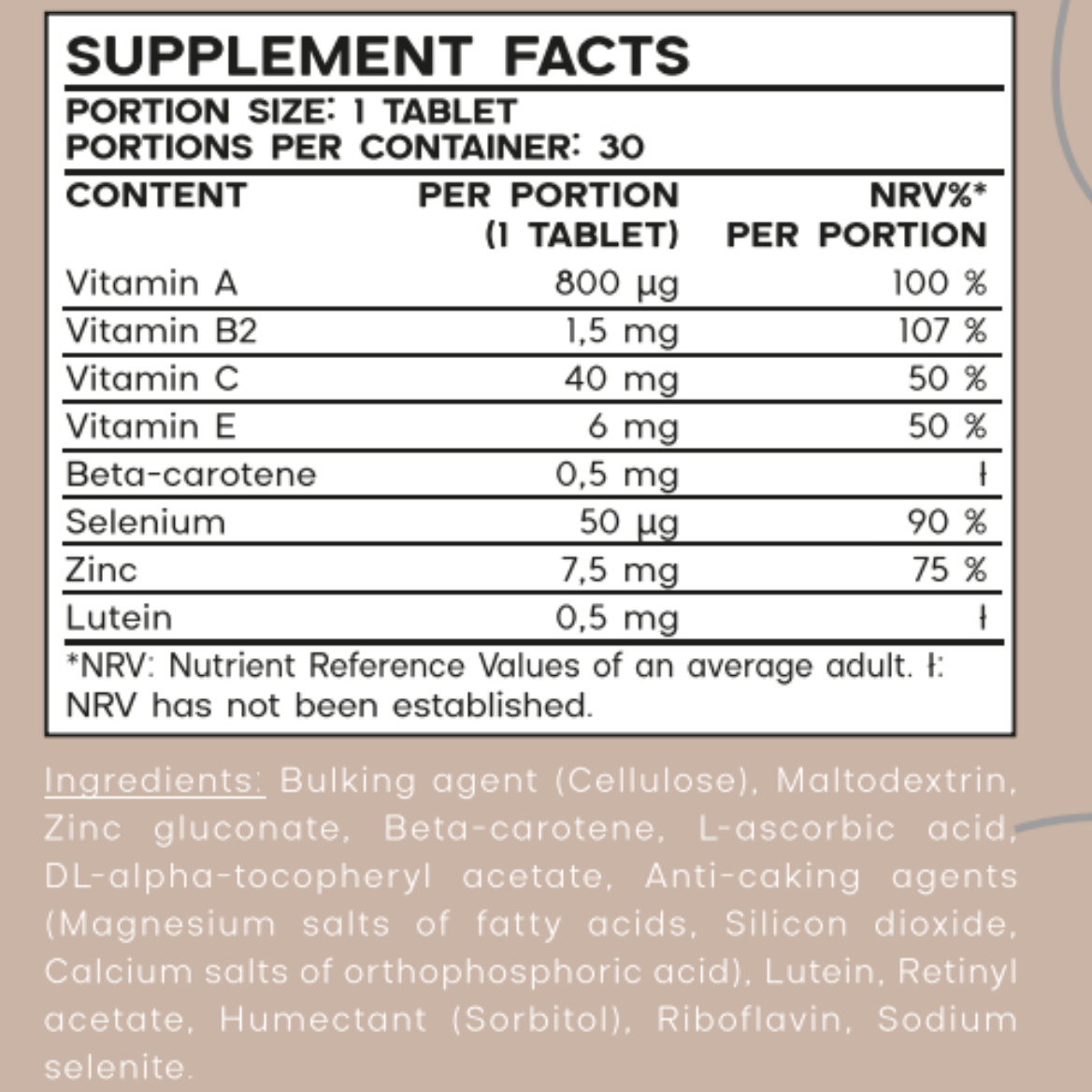 Eye vitamin complex