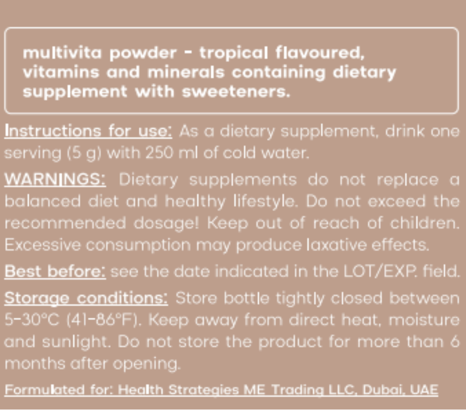 Multivita drink powder - Tropical flavor