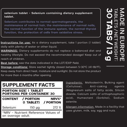 Selenium tablets