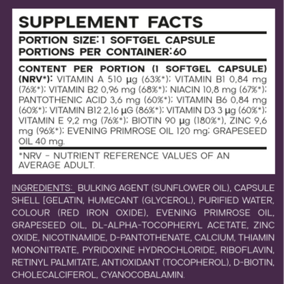 Hair, Skin & Nails Formula with Biotin, Collagen for Natural Beauty, 57g, 30 Softgels