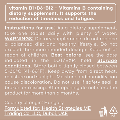 Vitamin B1+B6+B12 tablets
