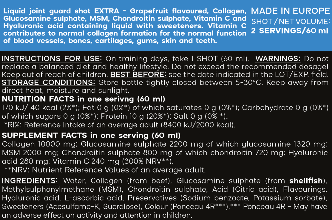 Liquid Joint Guard extra - 12 shots