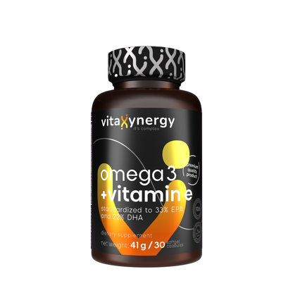 Omega-3 Fish Oil with Vitamin E for Heart Health and Brain Function, 41g, 90 Softgels