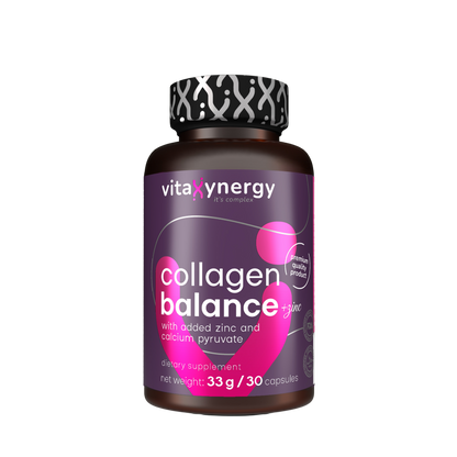 Hydrolyzed Collagen & Zinc Supplement for Skin Elasticity and Joint Health, 33g, 30 Capsules