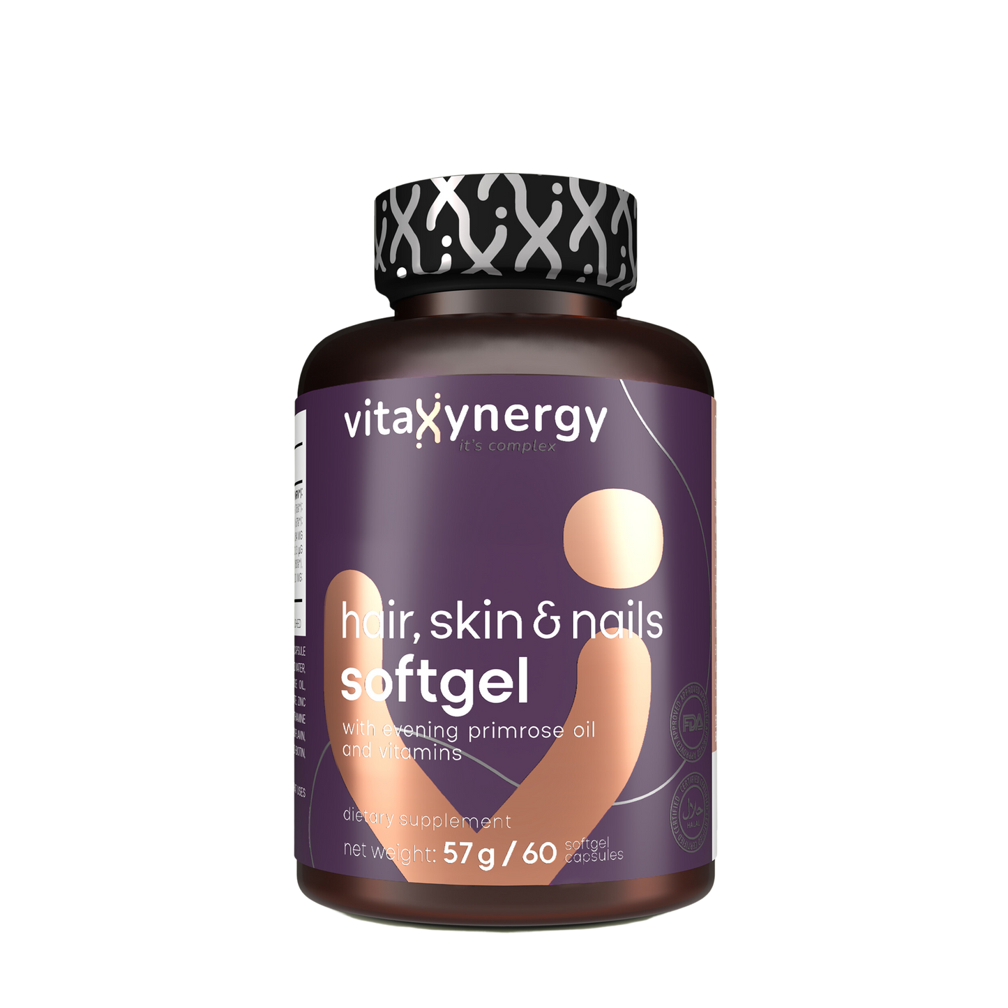 Hair, Skin & Nails Formula with Biotin, Collagen for Natural Beauty, 57g, 30 Softgels