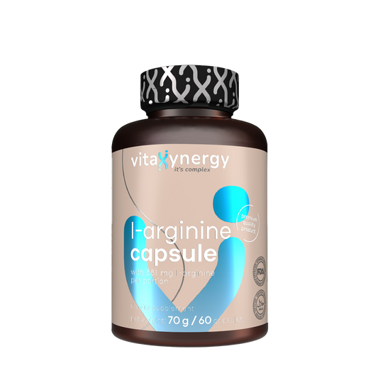 L-Arginine for healthy blood flow and circulation, 70g, 90 Capsules