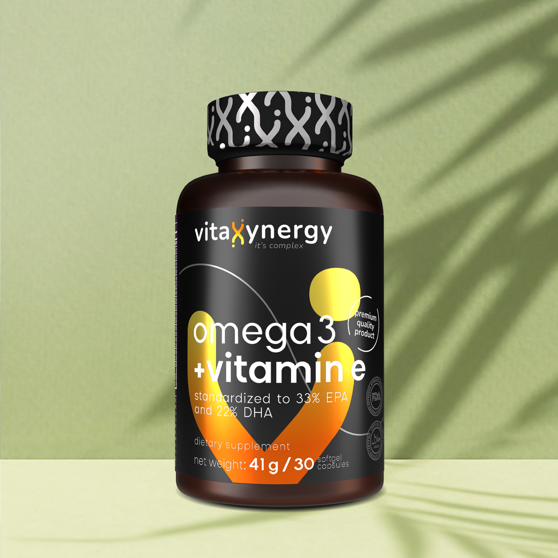 Omega 3 + Vitamin E softgel capsules