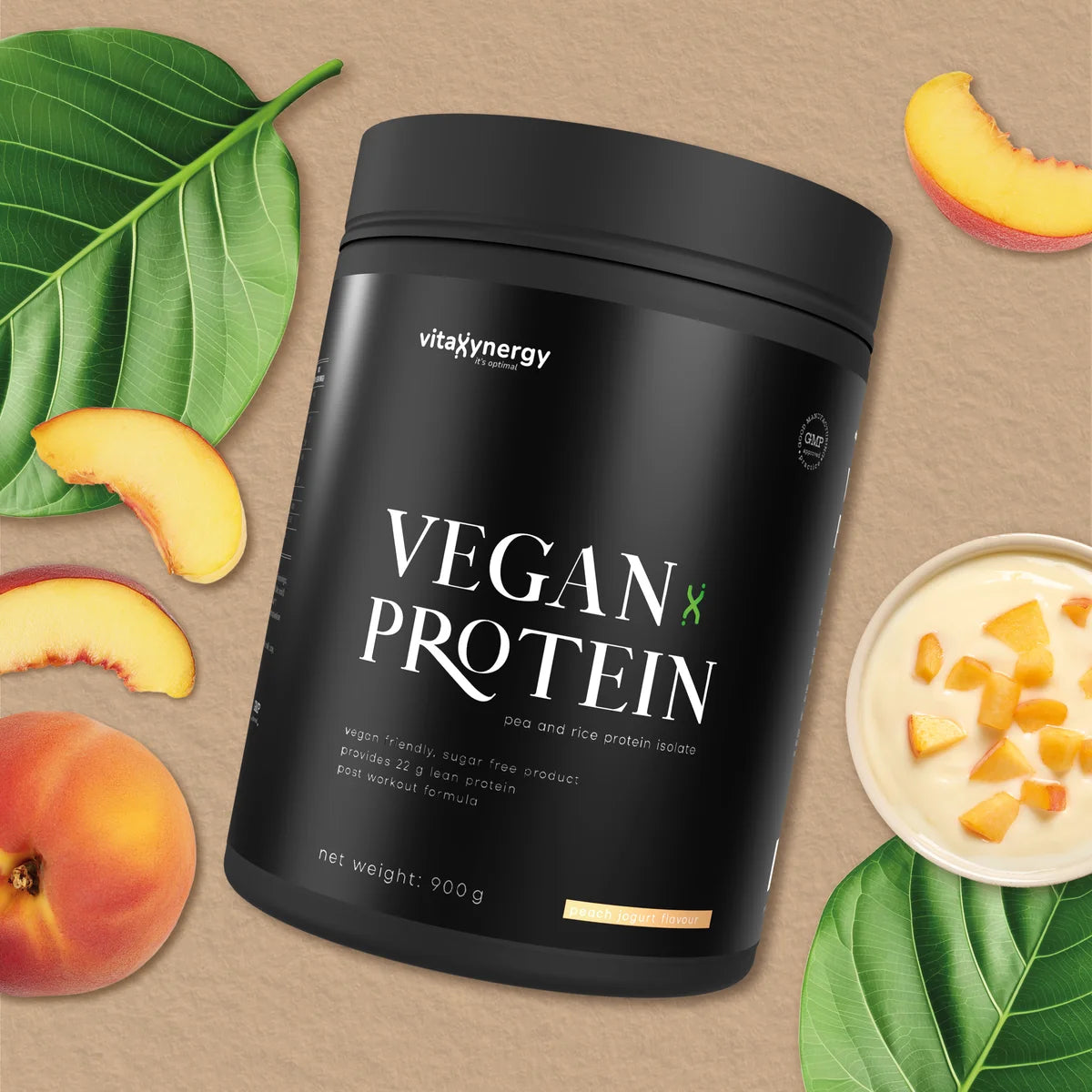 Vegan protein powder - Peach-yoghurt flavor