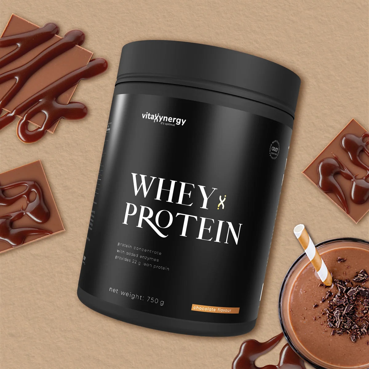 Whey protein powder - Chocolate flavor