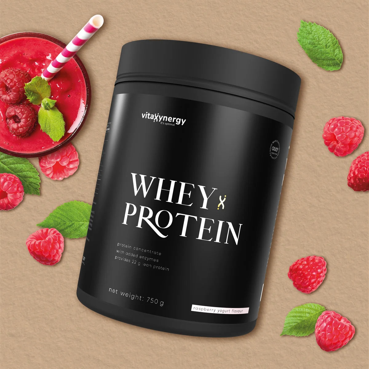Whey protein powder - Raspberry yogurt flavoured