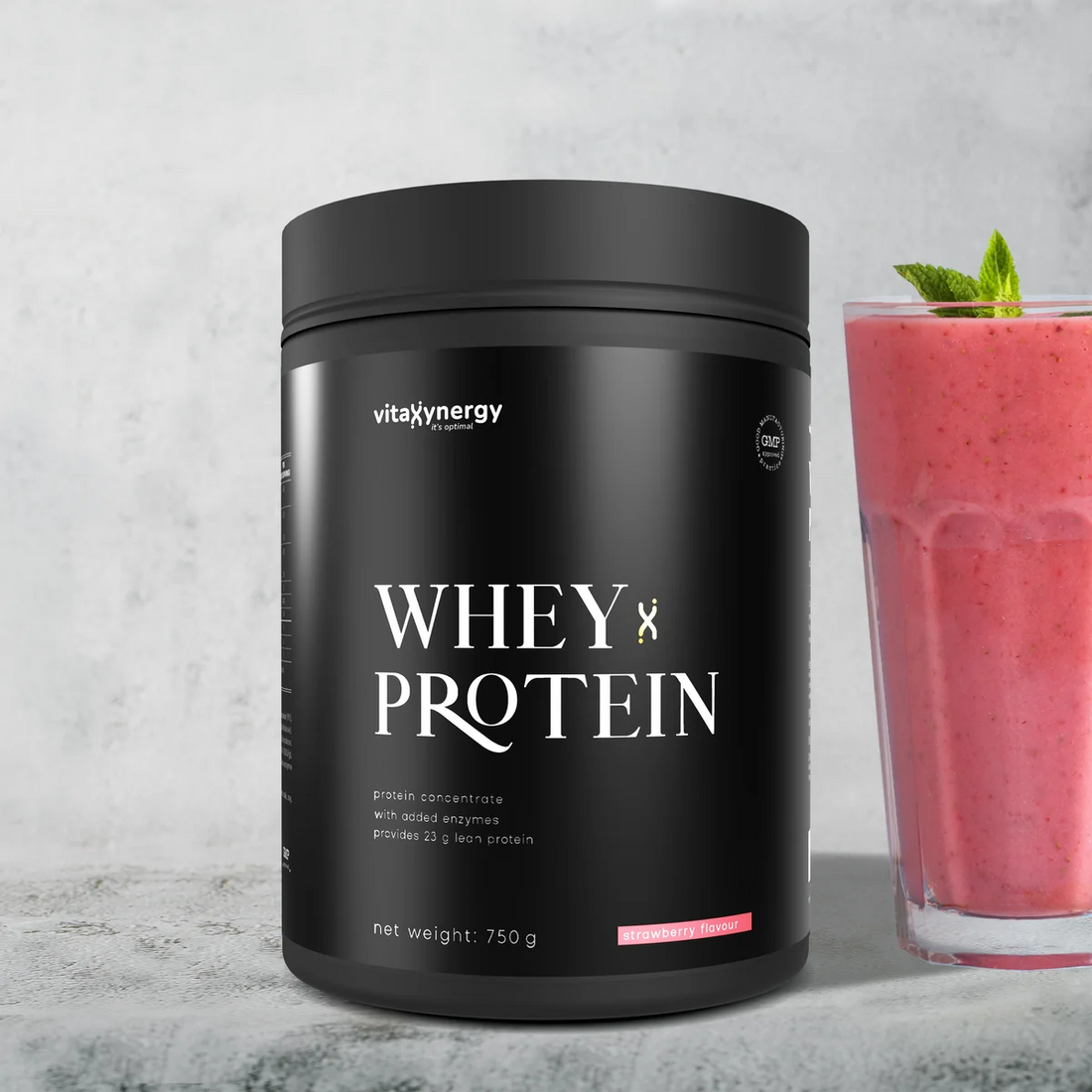 Whey protein powder - Strawberry flavor