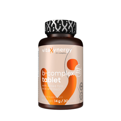 Vitamin B-Complex tablets for Energy Metabolism and Nervous System Support, 14g, 30 tablets