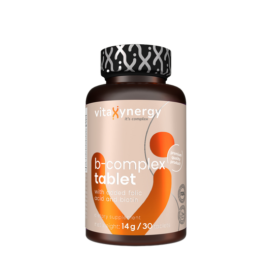 Vitamin B-Complex tablets for Energy Metabolism and Nervous System Support, 14g, 30 tablets