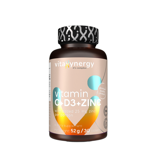 Vitamin C, D3 & Zinc for Triple Action Immune Support, 52g, 30 Tablets